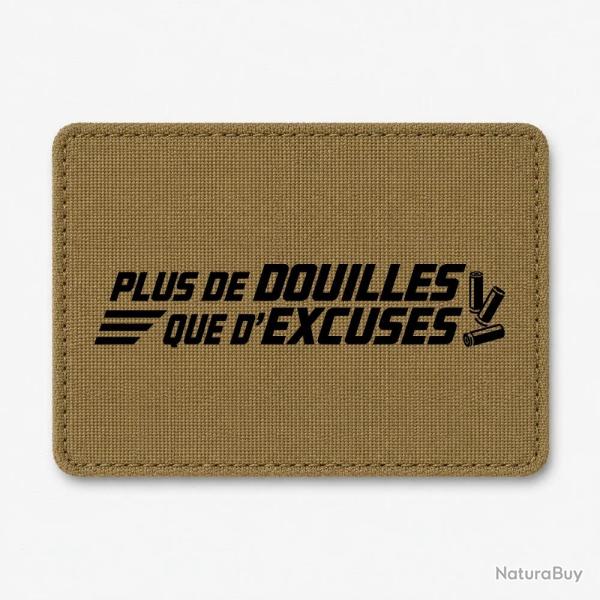 Patch Tir Sportif - Plus de douilles que d'excuses - Coyote / Noir