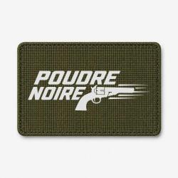 Patch Tir Sportif - Poudre noire - Typographie - Olive / Blanc