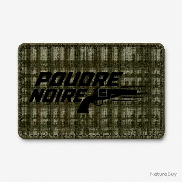 Patch Tir Sportif - Poudre noire - Typographie - Olive / Noir