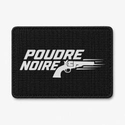 Patch Tir Sportif - Poudre noire - Typographie - Noir / Blanc