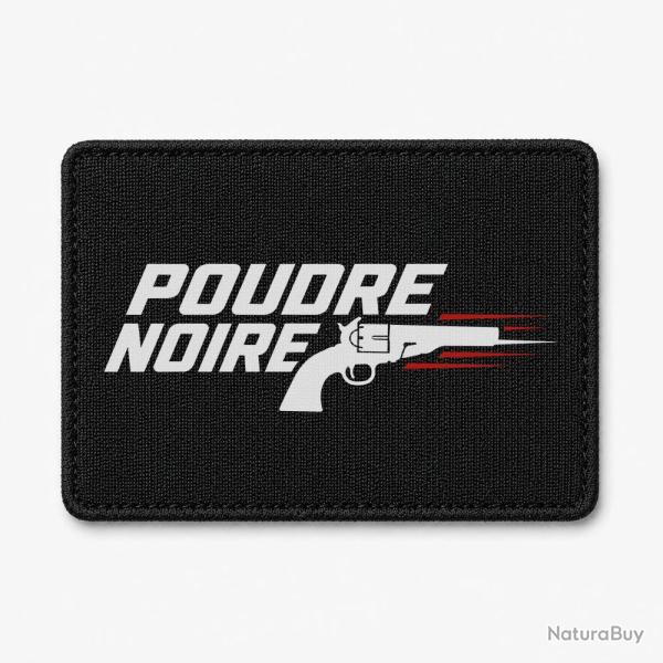 Patch Tir Sportif - Poudre noire - Typographie - Noir / Orange