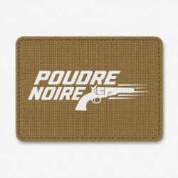 Patch Tir Sportif - Poudre noire - Typographie - Coyote / Blanc