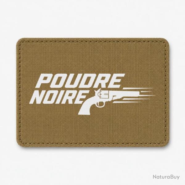 Patch Tir Sportif - Poudre noire - Typographie - Coyote / Blanc