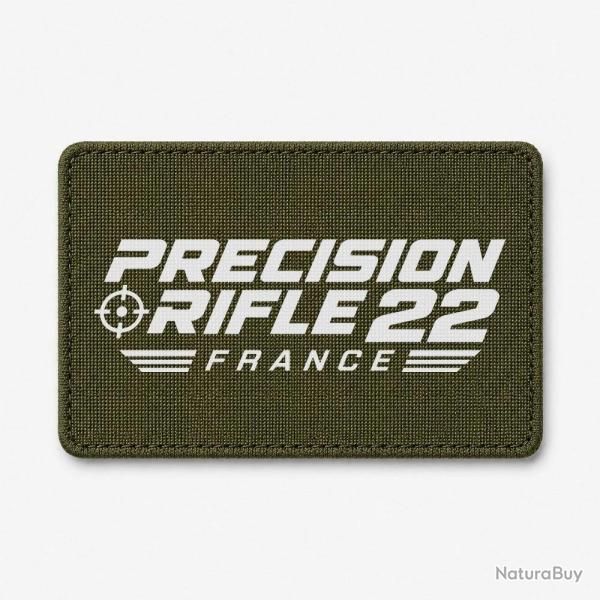 Patch Tir Sportif - Precision Rifle 22 France - Cible tricolore - Olive / Blanc