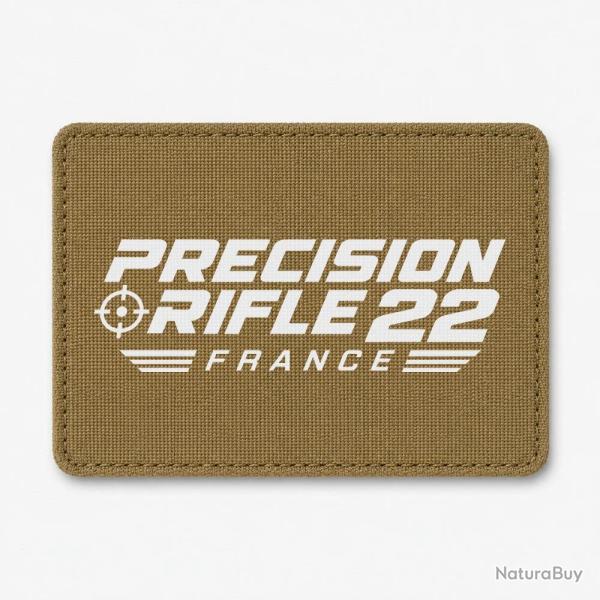 Patch Tir Sportif - Precision Rifle 22 France - Cible tricolore - Coyote / Blanc