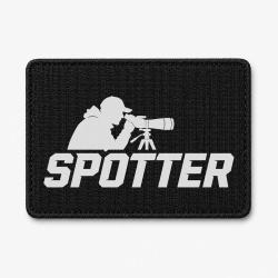 Patch Tir Sportif - Spotter - Tireur &agrave; la lunette - Noir / Blanc