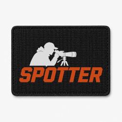 Patch Tir Sportif - Spotter - Tireur &agrave; la lunette - Noir / Orange
