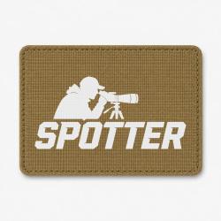 Patch Tir Sportif - Spotter - Tireur &agrave; la lunette - Coyote / Blanc