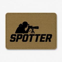 Patch Tir Sportif - Spotter - Tireur &agrave; la lunette - Coyote / Noir