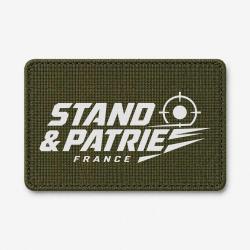 Patch Tir Sportif - Stand et patrie France - Olive / Blanc