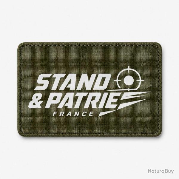 Patch Tir Sportif - Stand et patrie France - Olive / Blanc