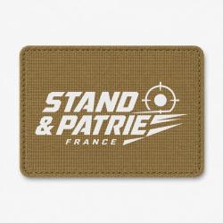 Patch Tir Sportif - Stand et patrie France - Coyote / Blanc