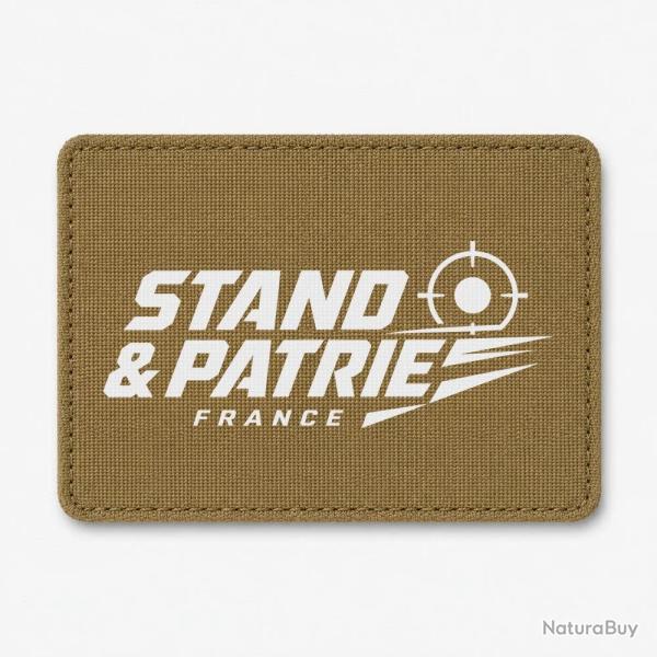 Patch Tir Sportif - Stand et patrie France - Coyote / Blanc
