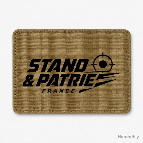 Patch Tir Sportif - Stand et patrie France - Coyote / Noir