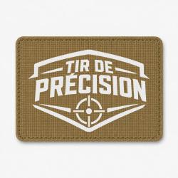 Patch Tir Sportif - Tir de pr&eacute;cision - Blason cible - Coyote / Blanc