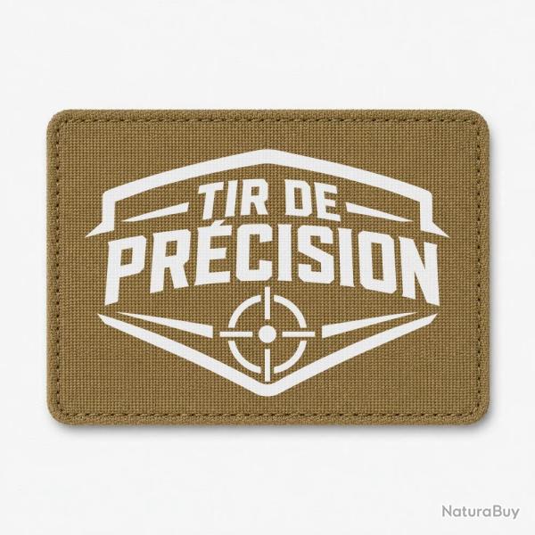Patch Tir Sportif - Tir de pr�cision - Blason cible - Coyote / Blanc