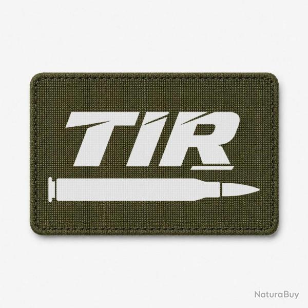 Patch Tir Sportif - Tir longue distance - Cartouche - Olive / Blanc