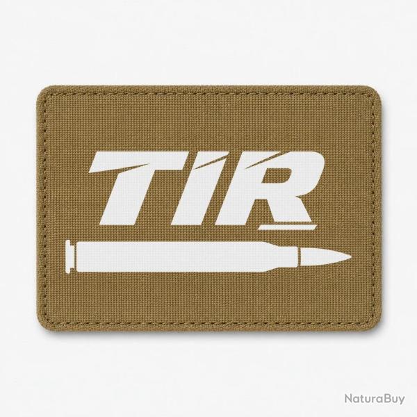 Patch Tir Sportif - Tir longue distance - Cartouche - Coyote / Blanc