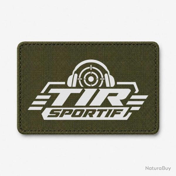 Patch Tir Sportif - Tir sportif - Casque et cible - Olive / Blanc