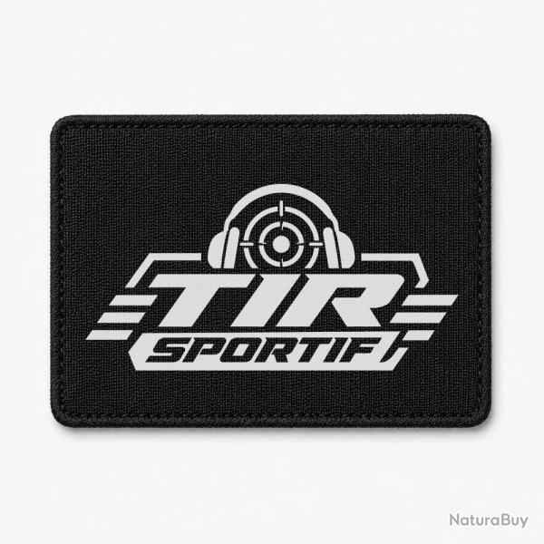 Patch Tir Sportif - Tir sportif - Casque et cible - Noir / Blanc