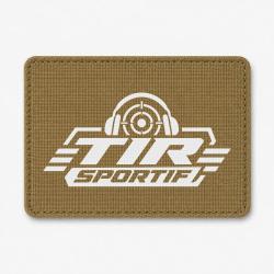 Patch Tir Sportif - Tir sportif - Casque et cible - Coyote / Blanc