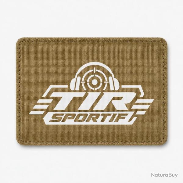 Patch Tir Sportif - Tir sportif - Casque et cible - Coyote / Blanc
