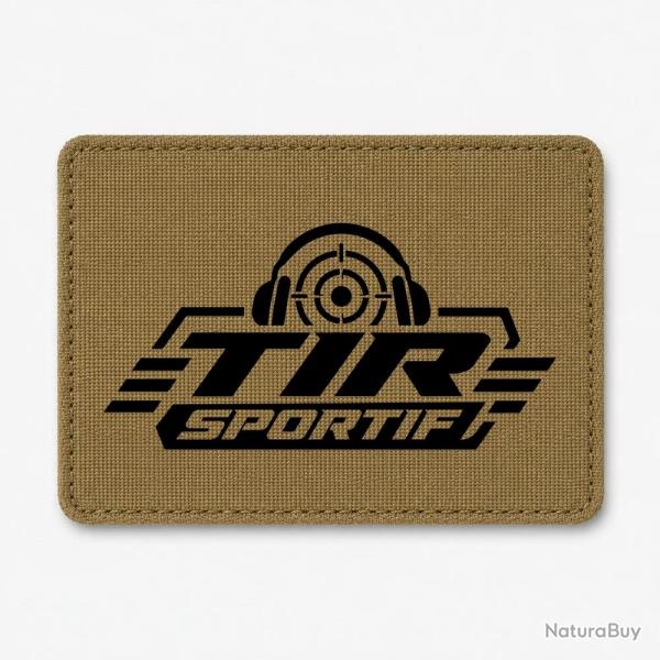 Patch Tir Sportif - Tir sportif - Casque et cible - Coyote / Noir