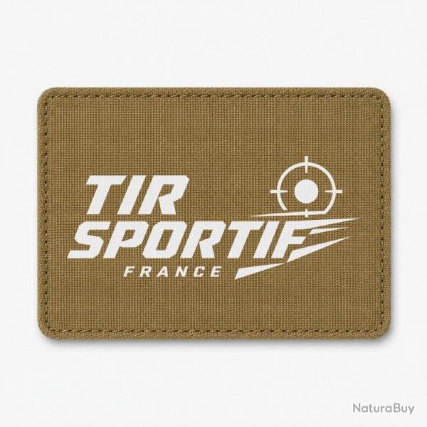 Patch Tir Sportif - Tir sportif France - Cible tricolore - Coyote / Blanc