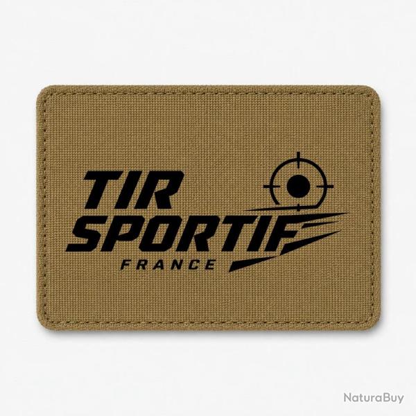 Patch Tir Sportif - Tir sportif France - Cible tricolore - Coyote / Noir