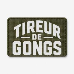 Patch Tir Sportif - Tireur de gong - Olive / Blanc