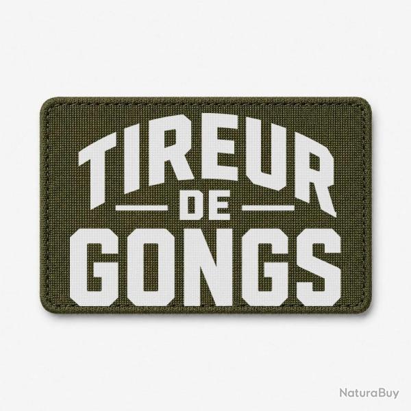 Patch Tir Sportif - Tireur de gong - Olive / Blanc