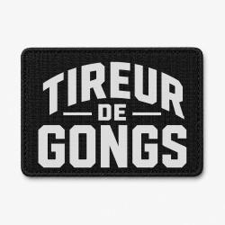 Patch Tir Sportif - Tireur de gong - Noir / Blanc