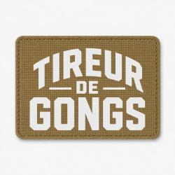 Patch Tir Sportif - Tireur de gong - Coyote / Blanc