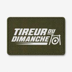 Patch Tir Sportif - Tireur du dimanche - Bipied - Olive / Blanc