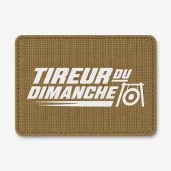 Patch Tir Sportif - Tireur du dimanche - Bipied - Coyote / Blanc