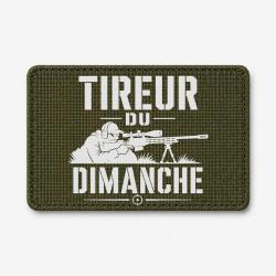 Patch Tir Sportif - Tireur du dimanche - Carabine - Olive / Blanc
