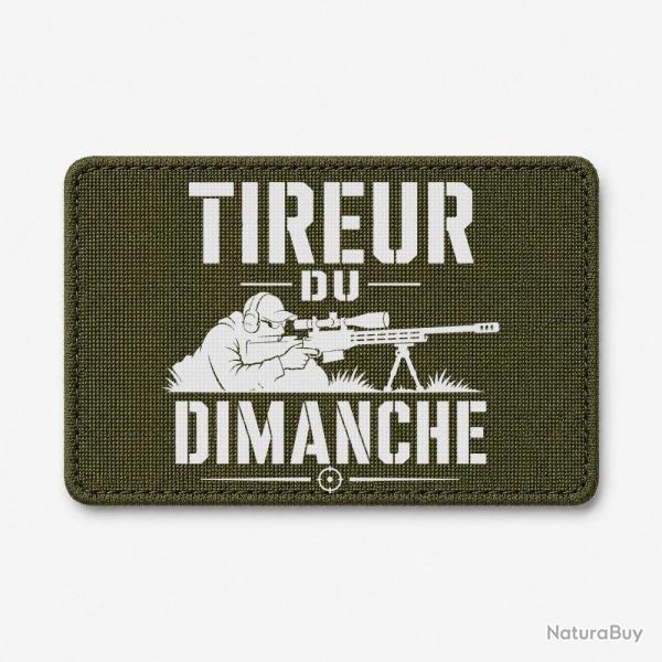 Patch Tir Sportif - Tireur du dimanche - Carabine - Olive / Blanc