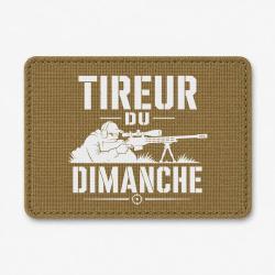 Patch Tir Sportif - Tireur du dimanche - Carabine - Coyote / Blanc