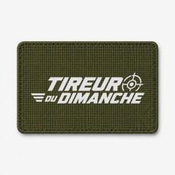 Patch Tir Sportif - Tireur du dimanche - Lettrage dynamique - Olive / Blanc
