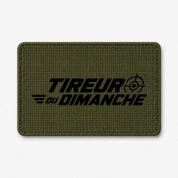 Patch Tir Sportif - Tireur du dimanche - Lettrage dynamique - Olive / Noir