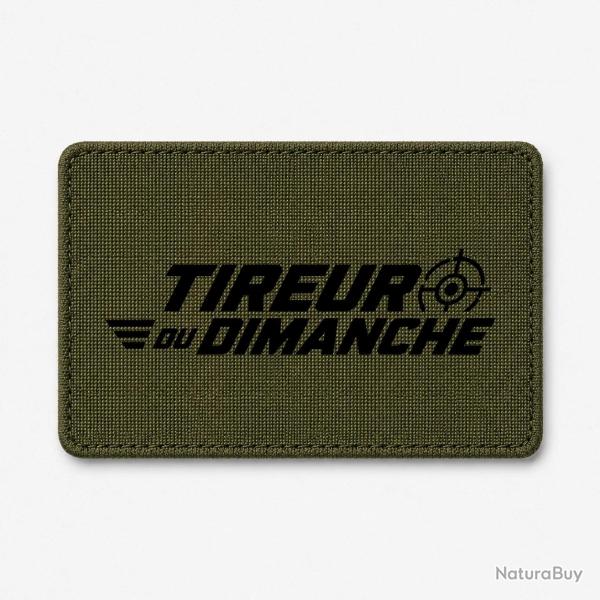 Patch Tir Sportif - Tireur du dimanche - Lettrage dynamique - Olive / Noir
