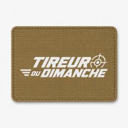 Patch Tir Sportif - Tireur du dimanche - Lettrage dynamique - Coyote / Blanc