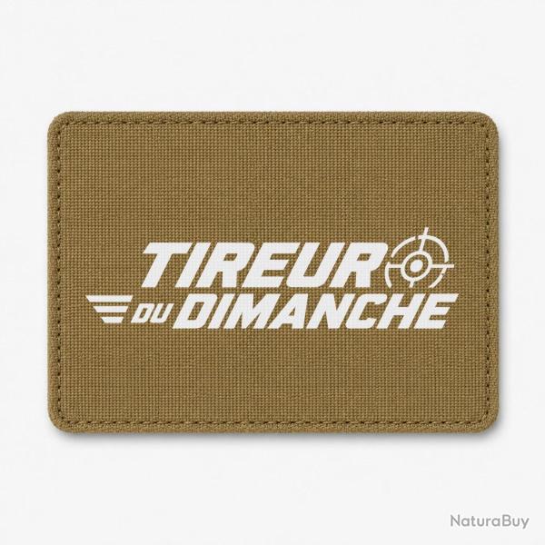 Patch Tir Sportif - Tireur du dimanche - Lettrage dynamique - Coyote / Blanc