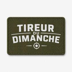 Patch Tir Sportif - Tireur du dimanche - Typographie cible - Olive / Blanc