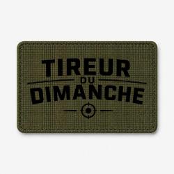 Patch Tir Sportif - Tireur du dimanche - Typographie cible - Olive / Noir