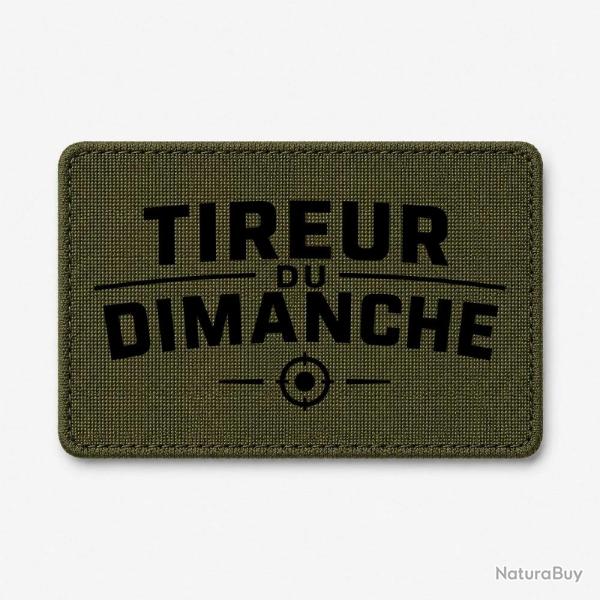Patch Tir Sportif - Tireur du dimanche - Typographie cible - Olive / Noir