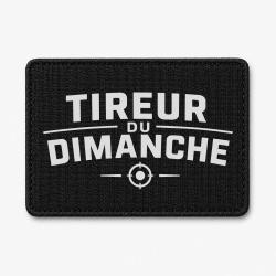 Patch Tir Sportif - Tireur du dimanche - Typographie cible - Noir / Blanc