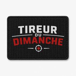 Patch Tir Sportif - Tireur du dimanche - Typographie cible - Noir / Orange