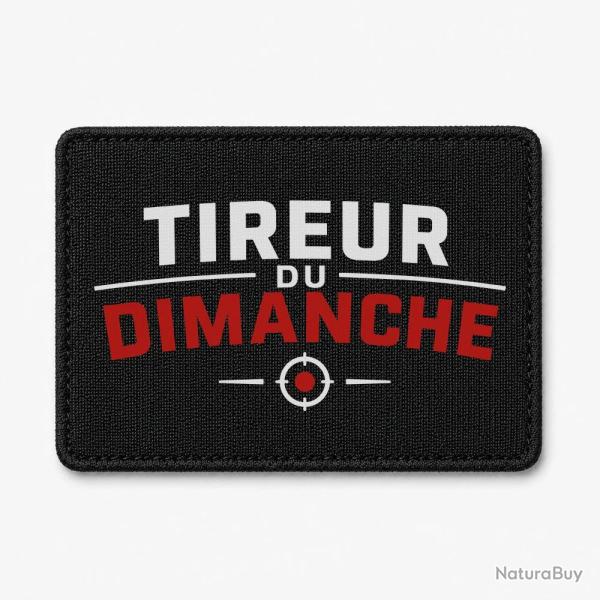 Patch Tir Sportif - Tireur du dimanche - Typographie cible - Noir / Orange