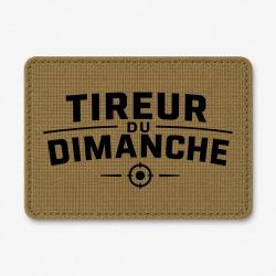 Patch Tir Sportif - Tireur du dimanche - Typographie cible - Coyote / Noir